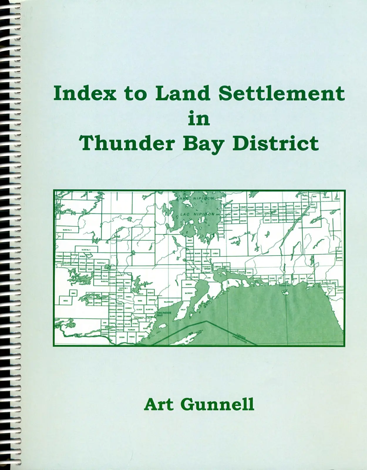 Index to Land Settlement in Thunder Bay District