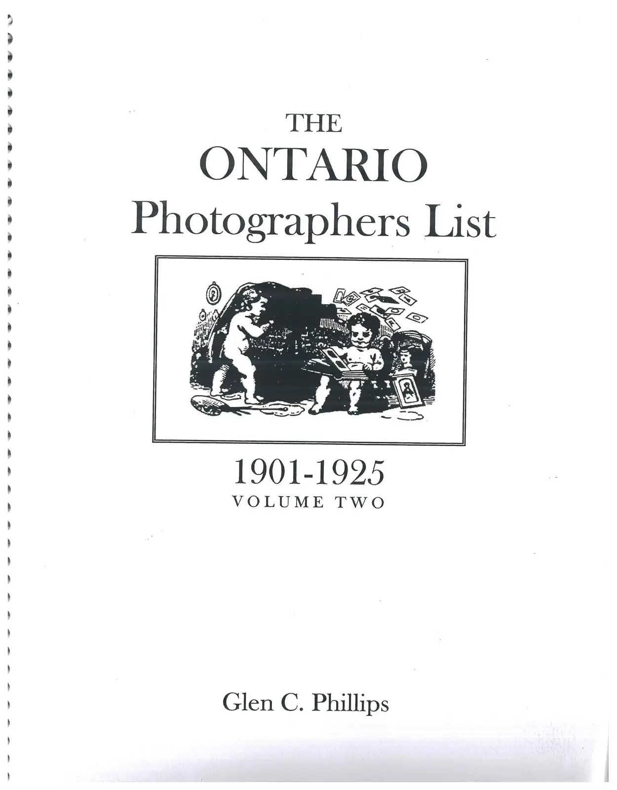 Ontario Photographers List 1901-1925, The, Vol II