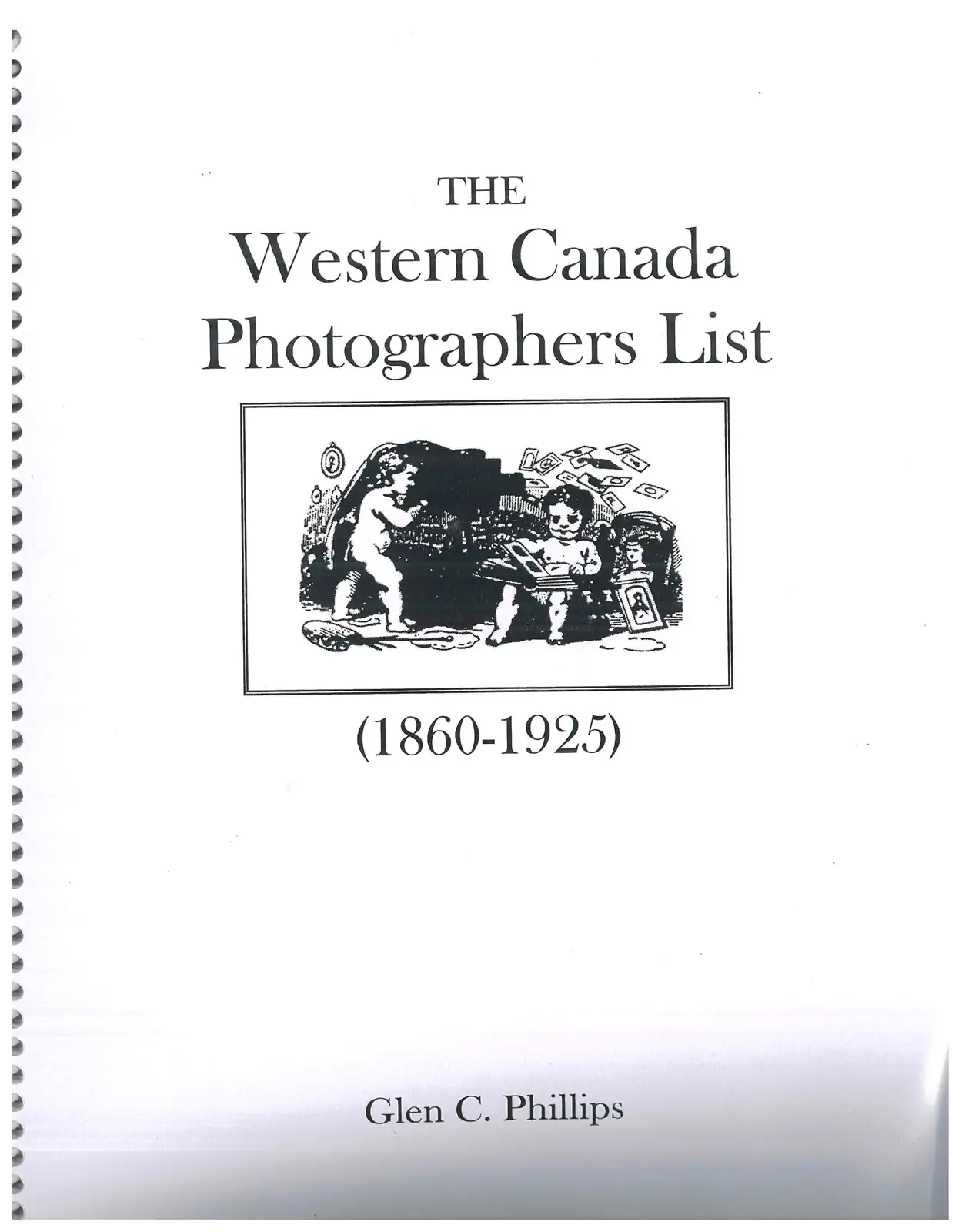 Western Canada Photographers List (1860-1925), The