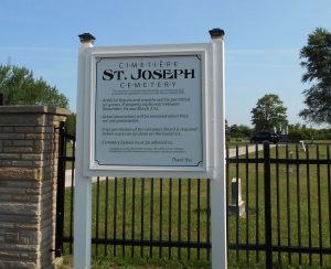 ST JOSEPH'S ROMAN CATHOLIC CEMETERY NORTH, Anderdon Twp, River Canard