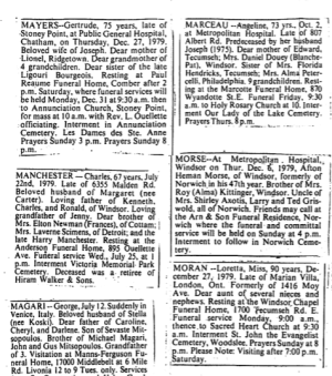 Windsor Star OBITUARIES 1996