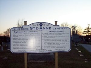 ST ANN'S ROMAN CATHOLIC CEMETERY, Tecumseh, Essex County,