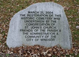 ST JOHN'S ANGLICAN CEMETERY, Windsor, Essex County, Ontario
