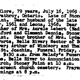 Obituaries from Essex County Newspapers; Letter G