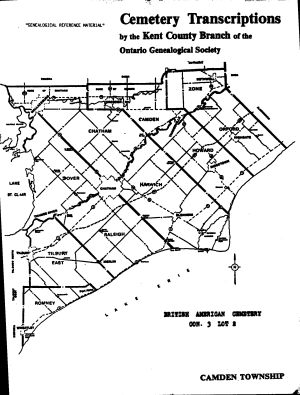 British American Cemetery - Camden Township & Gore, Chatham-Kent