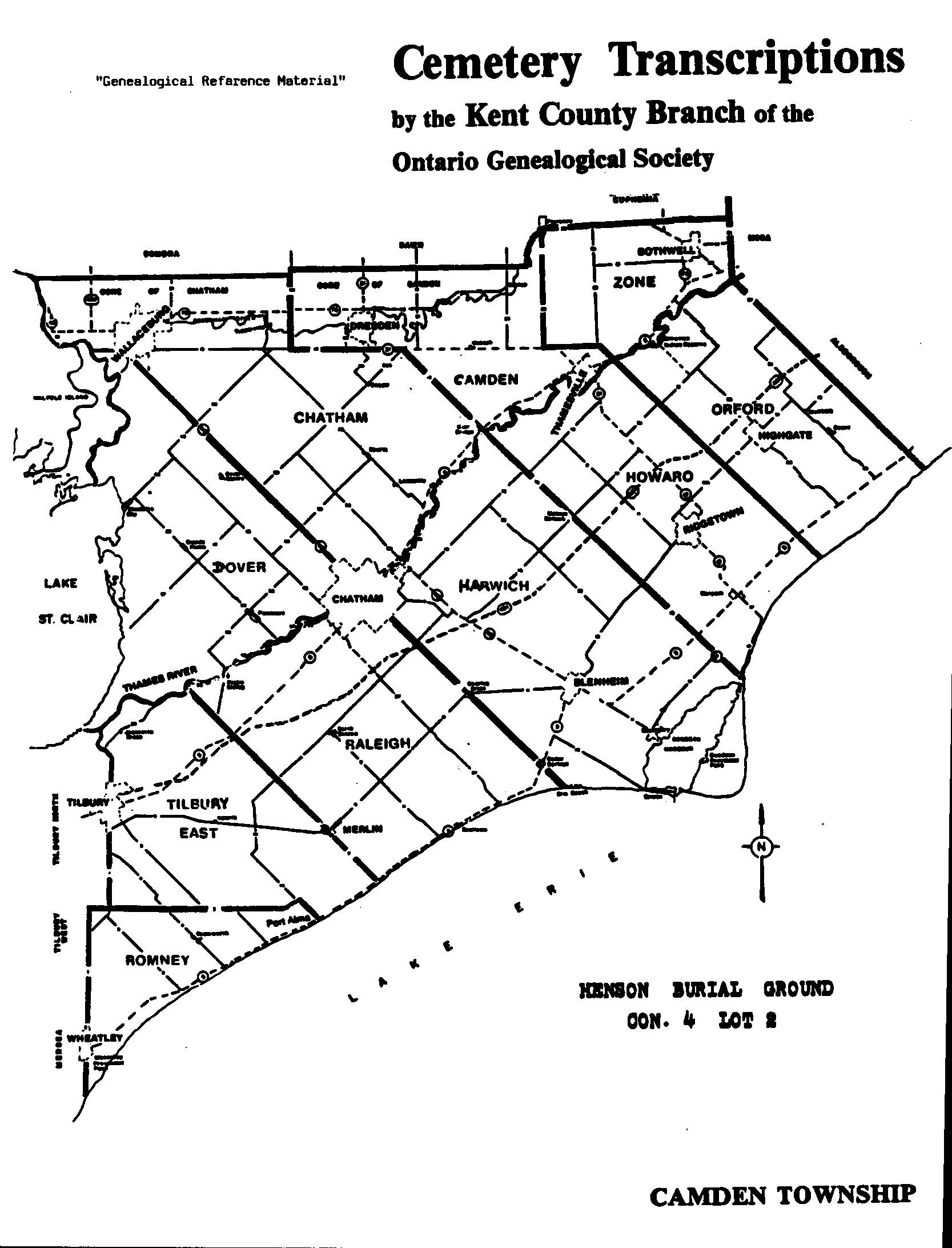 Henson Cemetery - Camden Township & Gore, Chatham-Kent