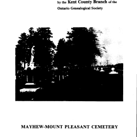 Mayhew-Mount Pleasant Cemetery – Camden Township & Gore, Chatham-Kent