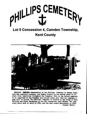 Phillips Cemetery - Camden Township & Gore, Chatham-Kent