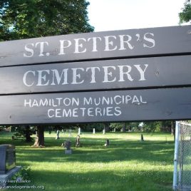 Hamilton_St Peter’s Cemetery (Also known as Rymal, Barton Union, Old Barton) – Revised to 2010