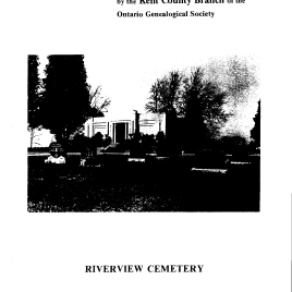 Riverview Cemetery – Wallaceburg, Chatham-Kent