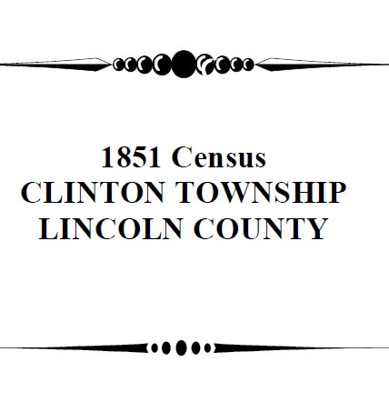 A006 1851 Clinton Township Census (77 pgs)