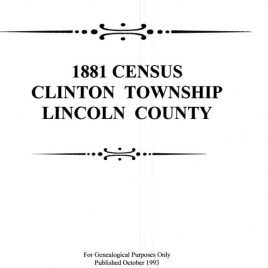 A008 1881 Clinton Township Census (72 pgs)