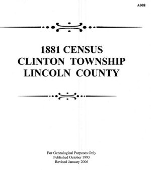 A008 1881 Clinton Township Census (72 pgs)