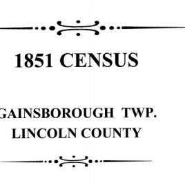 A009 1851 Gainsborough Township Census (65 pgs)