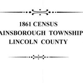 A010 1861 Gainsborough Township Census (86 pgs)