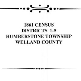 A027 1861 Humberstone Township Census (100 pgs)