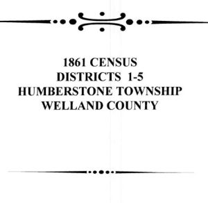 A027 1861 Humberstone Township Census (100 pgs)