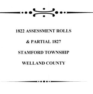 A031 1822 Assessment Rolls Stamford Township (19 pgs)