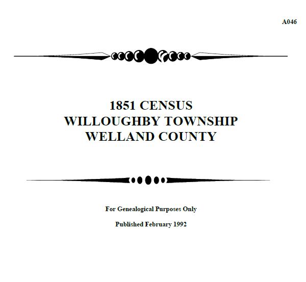 A046 1851 Willoughby Township Census (43 pgs)