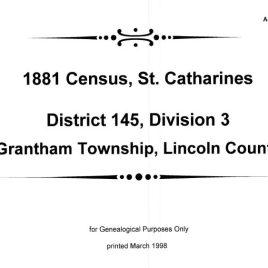 A051 1881 St Catharines Census District 145 Division 3 (55 pgs)