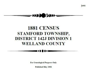 A061 1881 Stamford Div 1 Census (37 pgs)