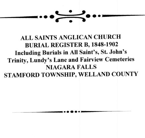 C010 All Saints Anglican Church Burial Register B 1848-1902 (112 pgs)