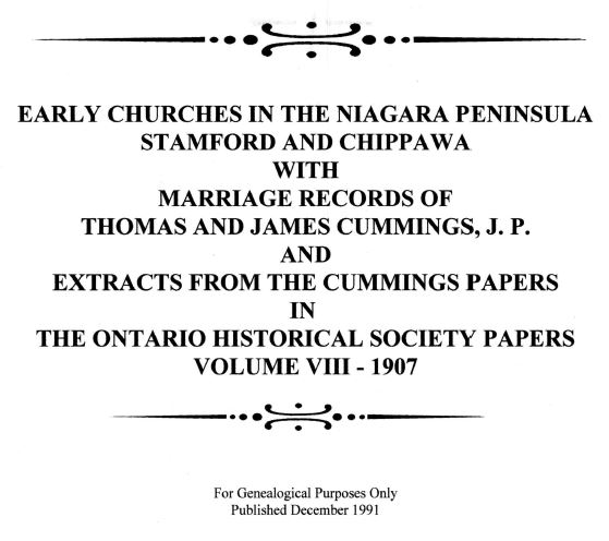 C014 Early Churches of the Niagara Peninsula 1827-1833 (112 pgs)