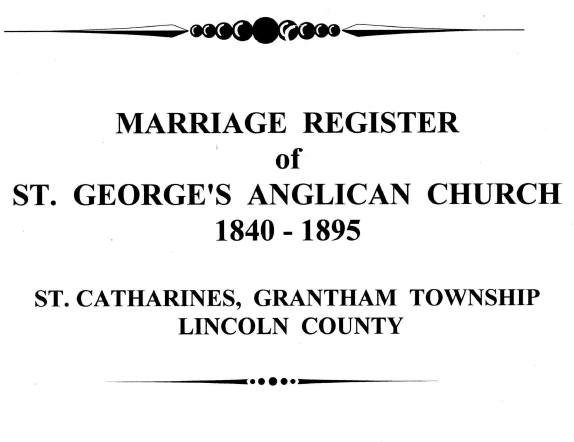C018 St George's Anglican Church Marriage Registers 1840-1895 (58 pgs)