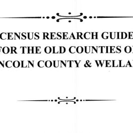 M002 Lincoln Welland Census Research Guide (9 pgs)