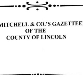 M003 1865 Mitchell and Co Gazetteer Lincoln Co (47 pgs)