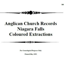 M015 Coloured Extractions Anglican Church Records (27 pgs)