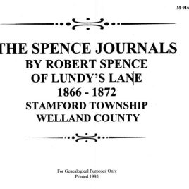 M016 The Spence Journals 1866-1872 (30 pgs)