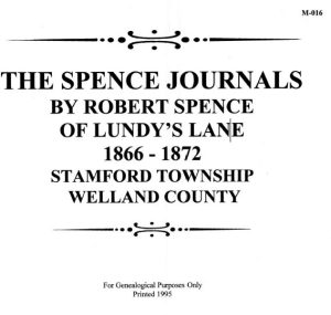 M016 The Spence Journals 1866-1872 (30 pgs)