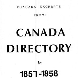M021 Canada Directory Niagara extractions 1857-1858 (17 pgs)