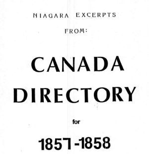 M021 Canada Directory Niagara extractions 1857-1858 (17 pgs)