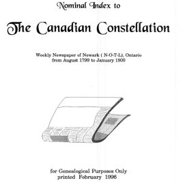 M024 Nominal Index to The Canadian Constellation 1799-1800 (25 pgs)