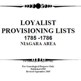 M031 Loyalist Provisioning List 1785-1786 (12 pgs)