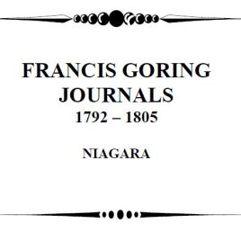 N004 The Francis Goring Journals 1792-1805 (25 pgs)