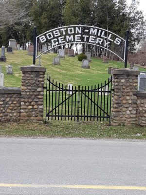Boston Mills Cemetery, Chinguacousy Township, Peel County