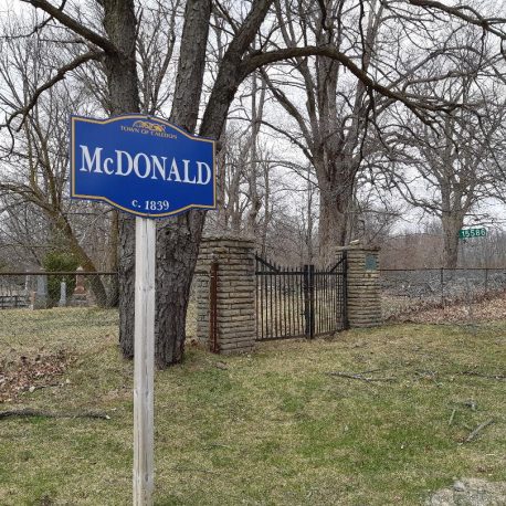 Macdonald Cemetery Sign