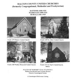 Halton County United Churches Baptisms, Marriages, Burials