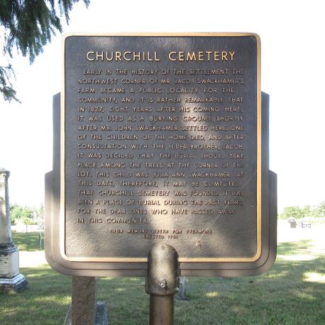 Churchill Cemetery Sign