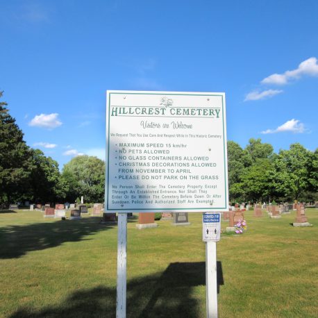 Hillcrest Cemetery Norval Sign