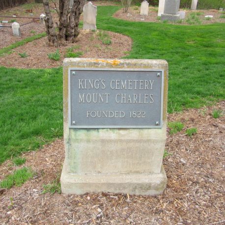 King Cemetery Sign