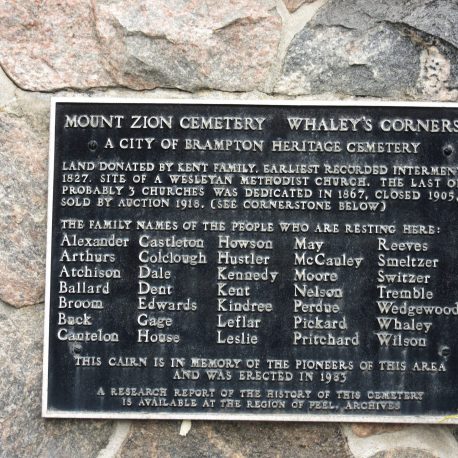 Mount Zion Whaleys Corner sign