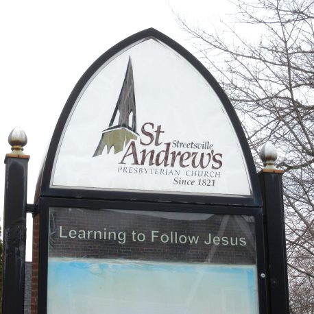 St Andrews Church Streetsville Sign