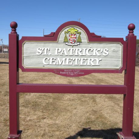 St Patrick Cemetery Sign Toronto Gore