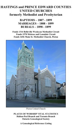 United Church Records for Hastings and Prince Edward Counties