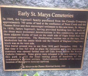 St. Marys Cemetery (Complete with index) St. Marys Blanshard Township