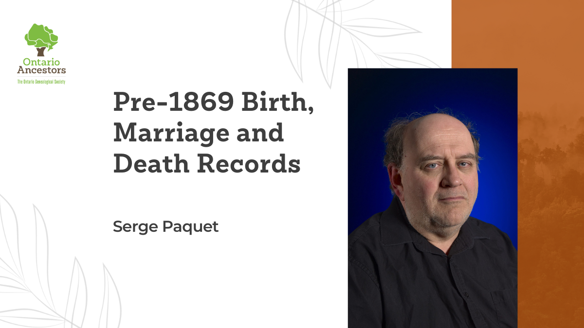 Pre-1869 Birth, Marriage and Death Records